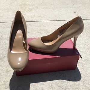 Tan high heels